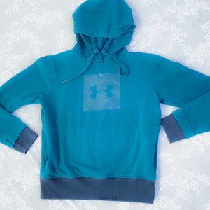 Under Armour Women's Throwback Hoodie Green Black Sports Sweatshirt Size S